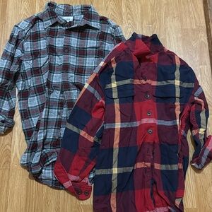 Flannel shirts lot of 2 medium